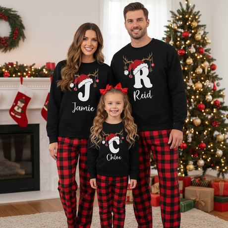 Custom matching family pjs for Christmas.