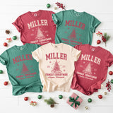 Comfort Colors Varsity Personalized Family Christmas Shirts with Location and Year