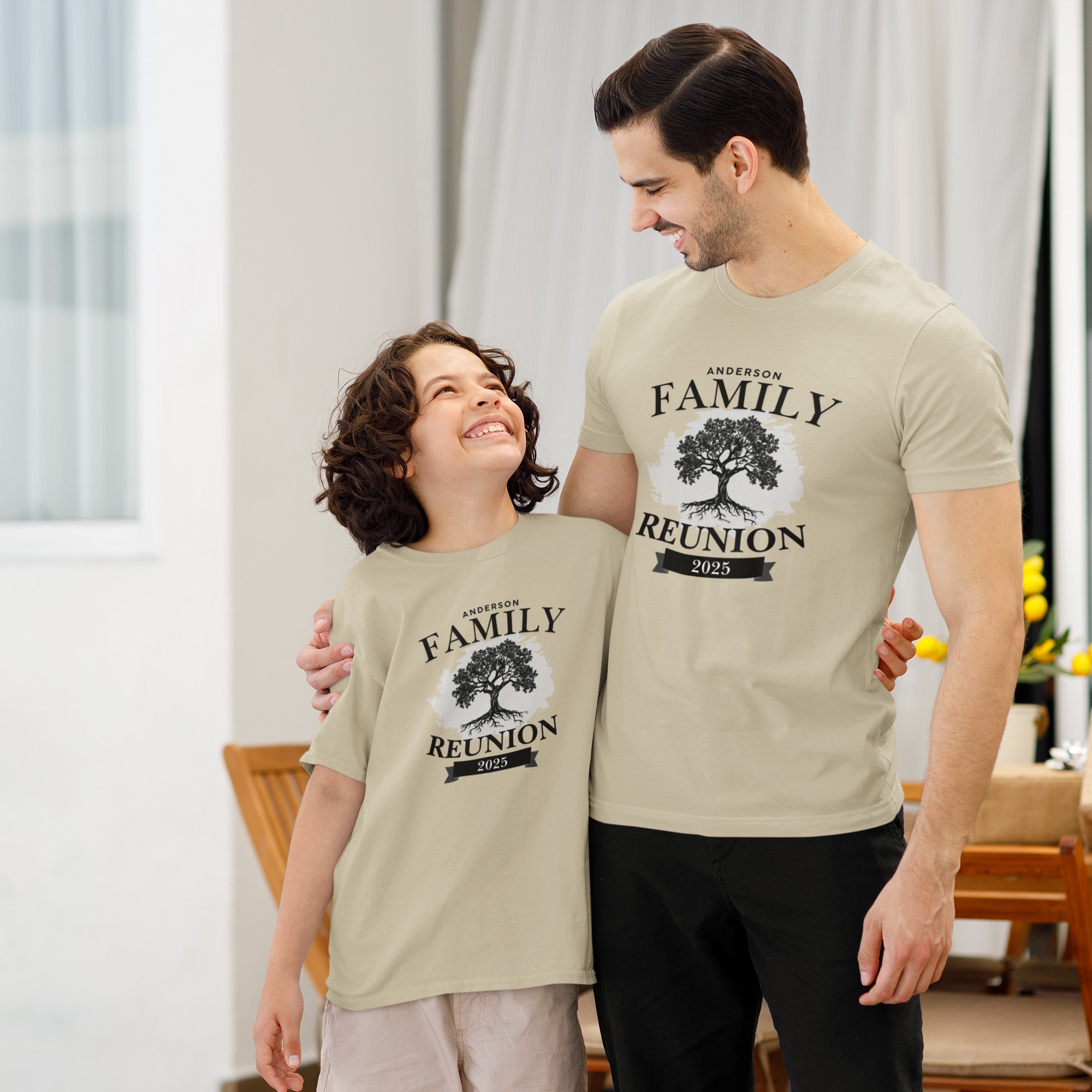 Matching t-shirts for family reunion. Custom family shirts ideas for gathering.
