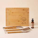The Ultimate Grill Master BBQ Gift Basket for Men with Custom Cutting Board