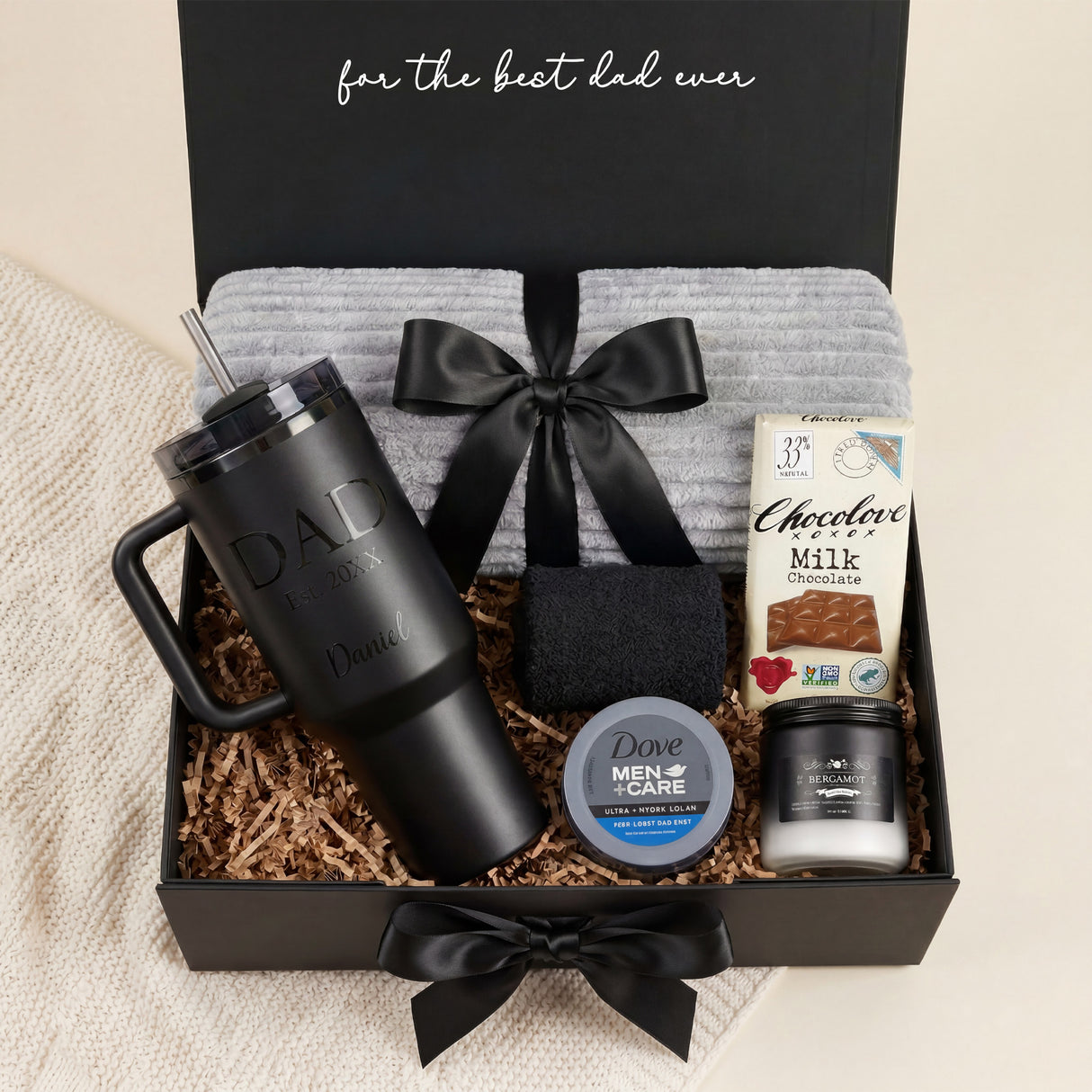 Relax & Recharge Gift Box for Men - the Ultimate Comfort Set with Blanket
