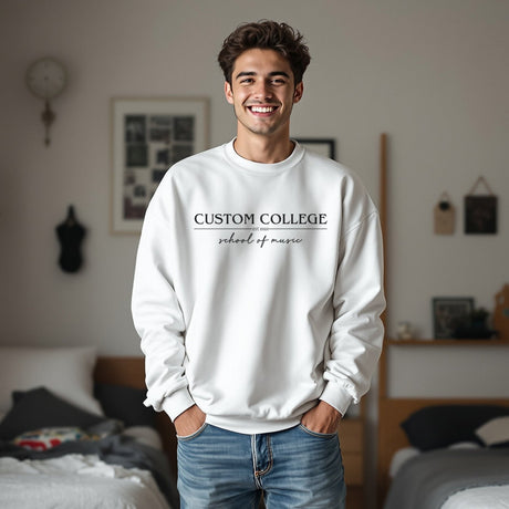 School Major Custom College Sweatshirt, Personalized Gifts for College Students - Gifts Are Blue
