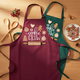 The Cookie Crew Personalized Family Matching Christmas Aprons for Adults and Kids