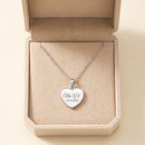 Mis XV Heart Shape Necklace with Engraved Date