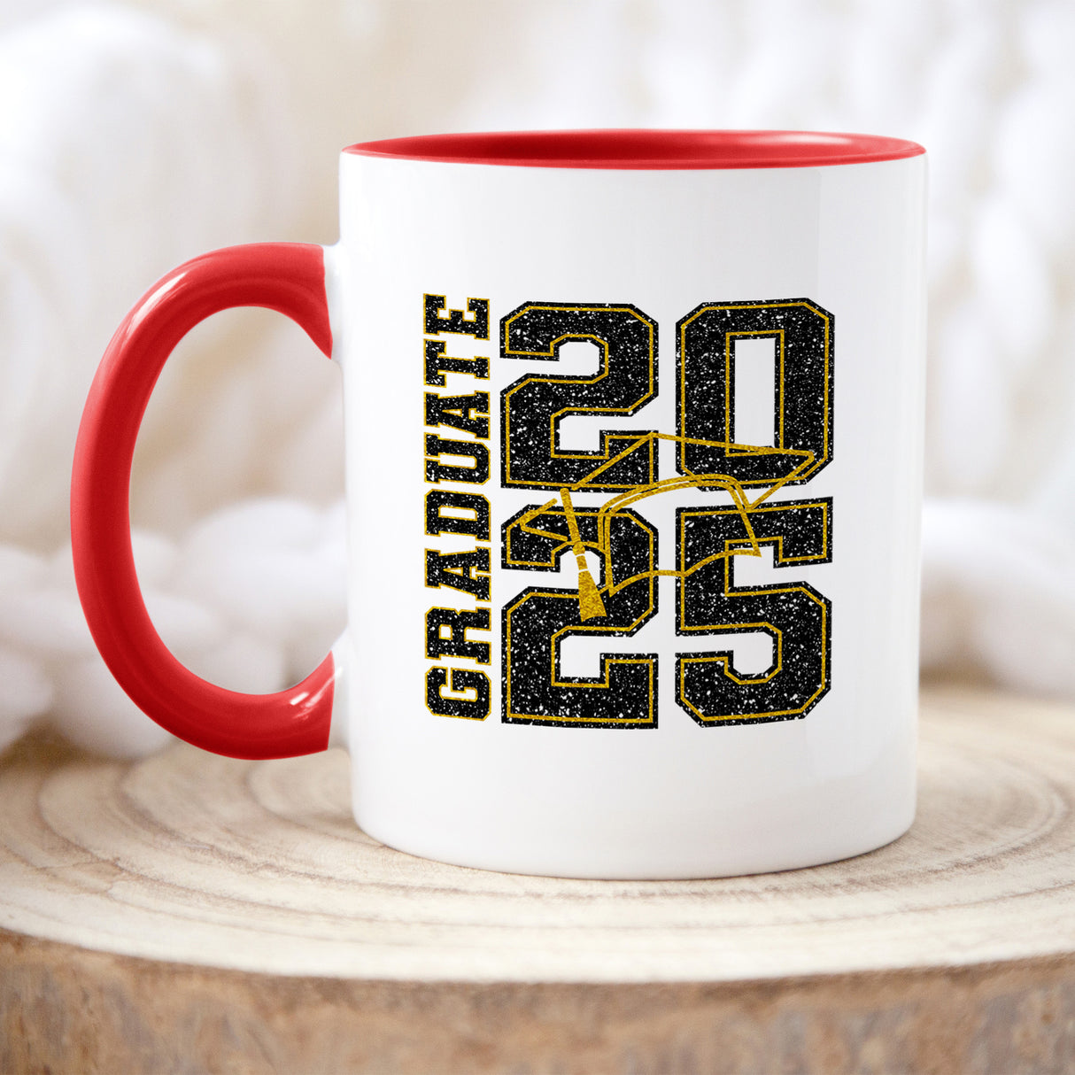 This Class of 2025 glitter graduation mug makes a thoughtful and fun personalized gift for any high school or college senior, ideal for both guys and girls.
