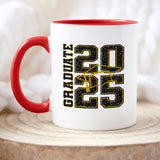 This Class of 2025 glitter graduation mug makes a thoughtful and fun personalized gift for any high school or college senior, ideal for both guys and girls.