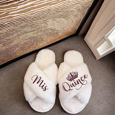 Simple and Pretty Personalized Mis Quince Robe and Slipper Set Quinceanera Gift - Gifts Are Blue