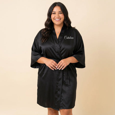 Personalized Black Robes for Women and Girls - Gifts Are Blue