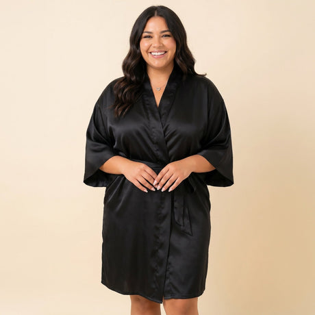 Womens Satin Robes, Sizes Small - 5XL - Gifts Are Blue