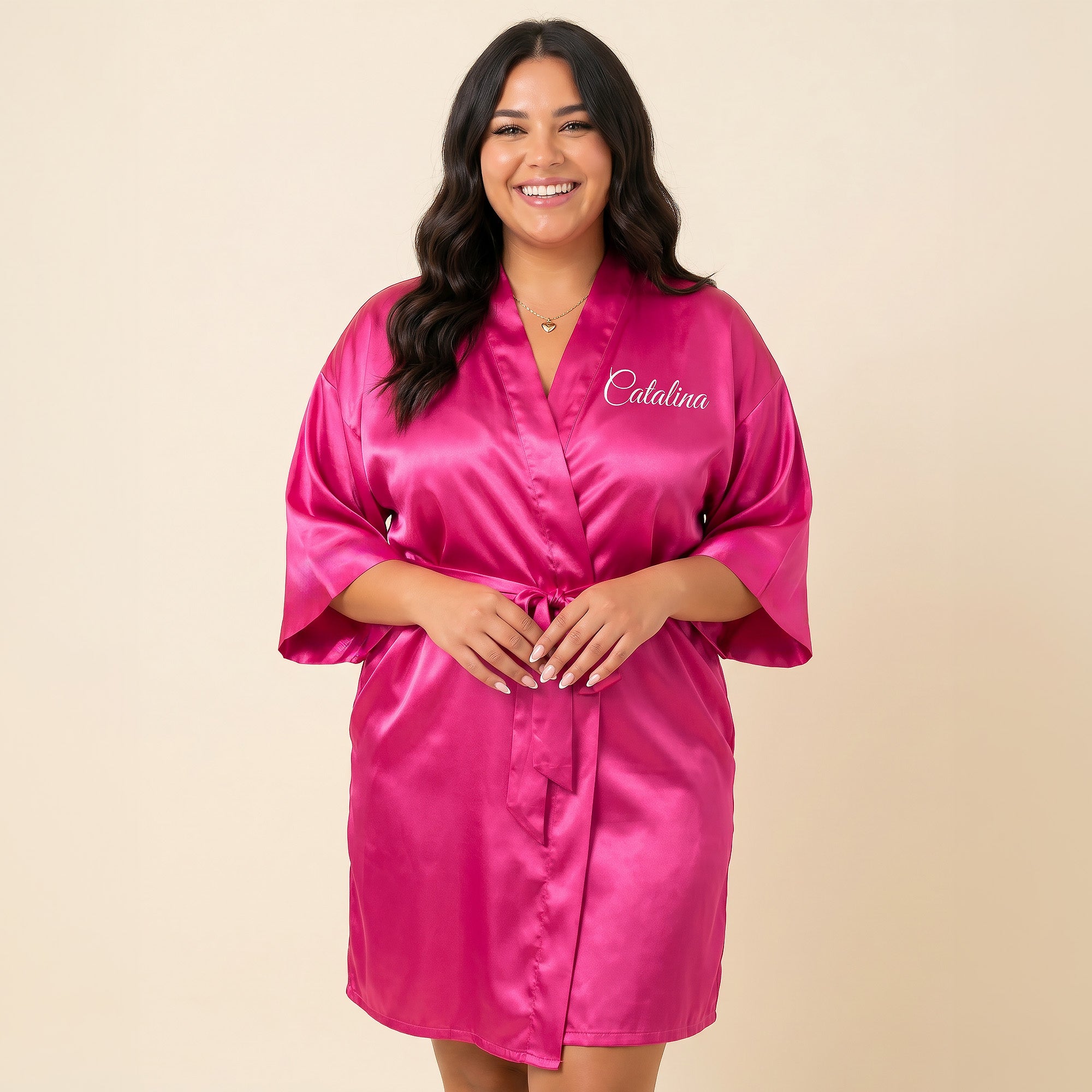 Personalized Bright Pink Robes for Women and Girls