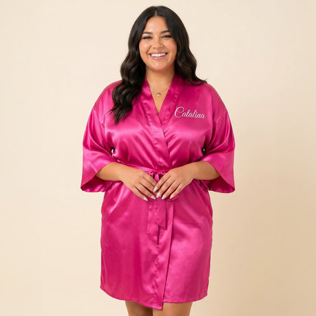 Personalized Bright Pink Robes for Women and Girls - Gifts Are Blue