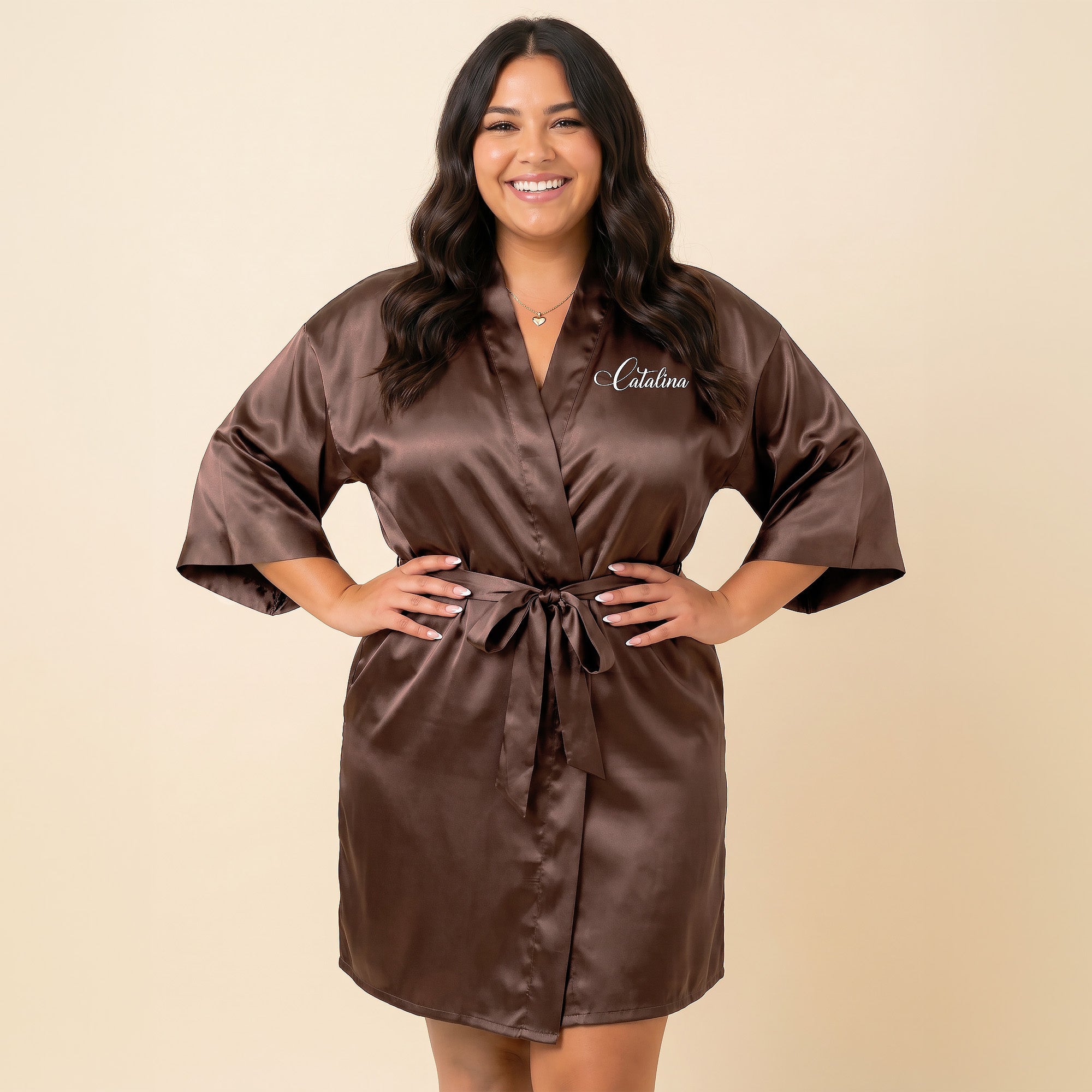 Personalized Chocolate Robes for Women and Girls