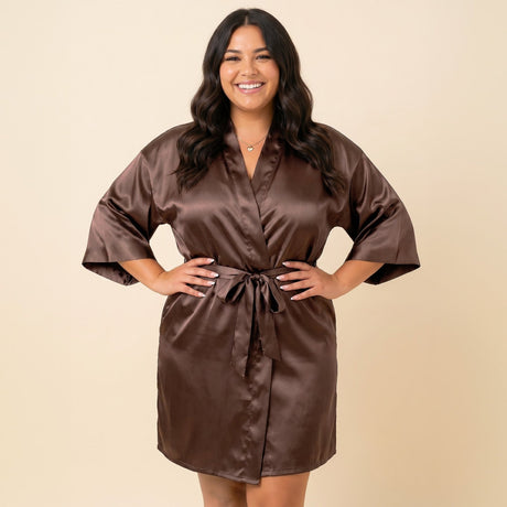 Womens Satin Robes, Sizes Small - 5XL - Gifts Are Blue
