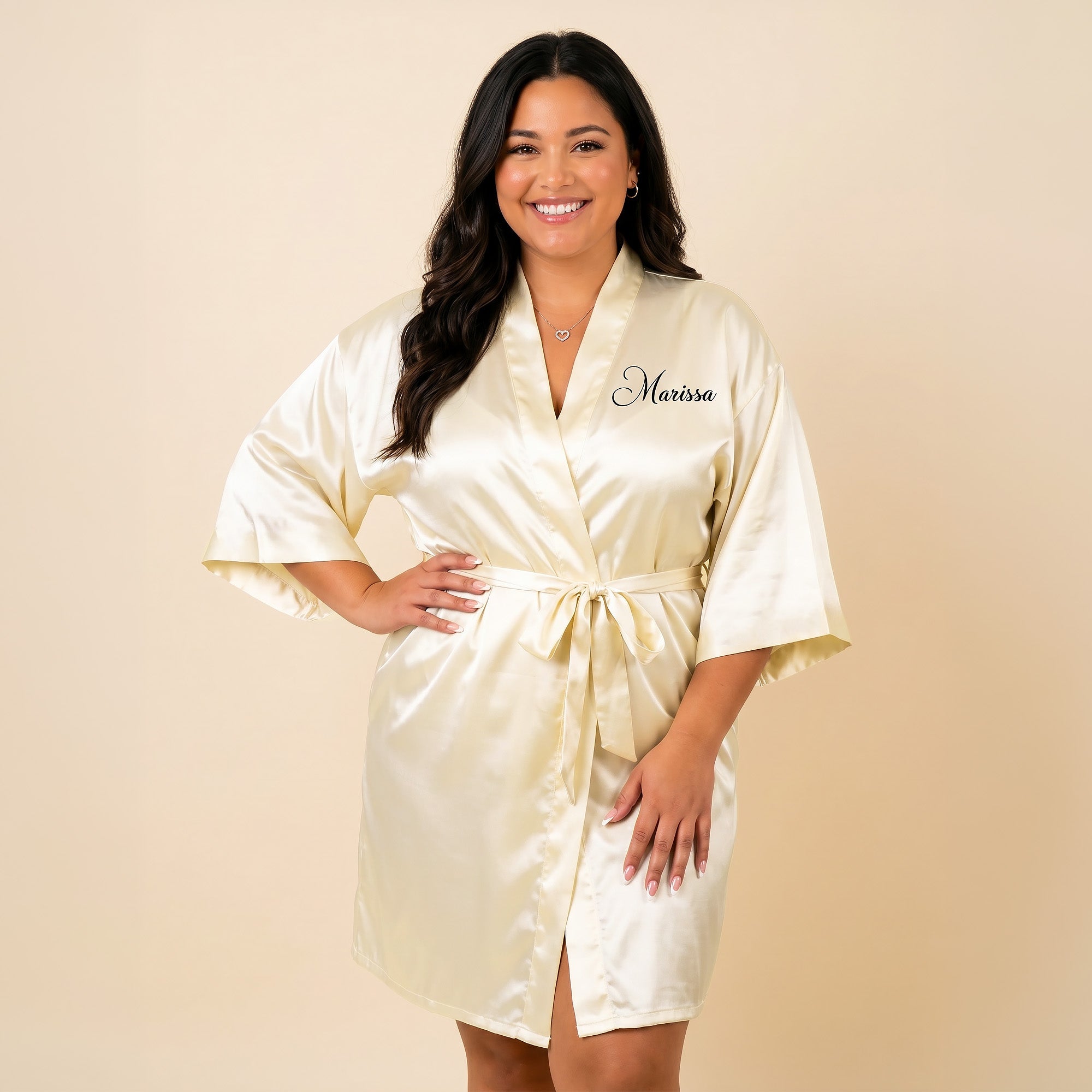 Personalized Cream Beige Robes for Women and Girls