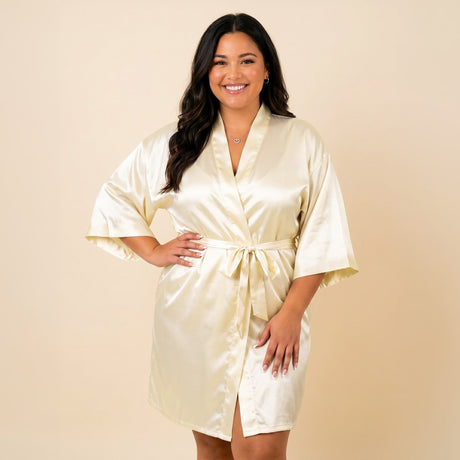 Womens Satin Robes, Sizes Small - 5XL - Gifts Are Blue