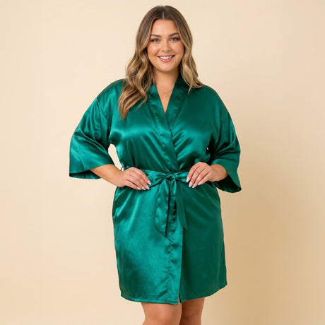 Womens Satin Robes, Sizes Small - 5XL - Gifts Are Blue