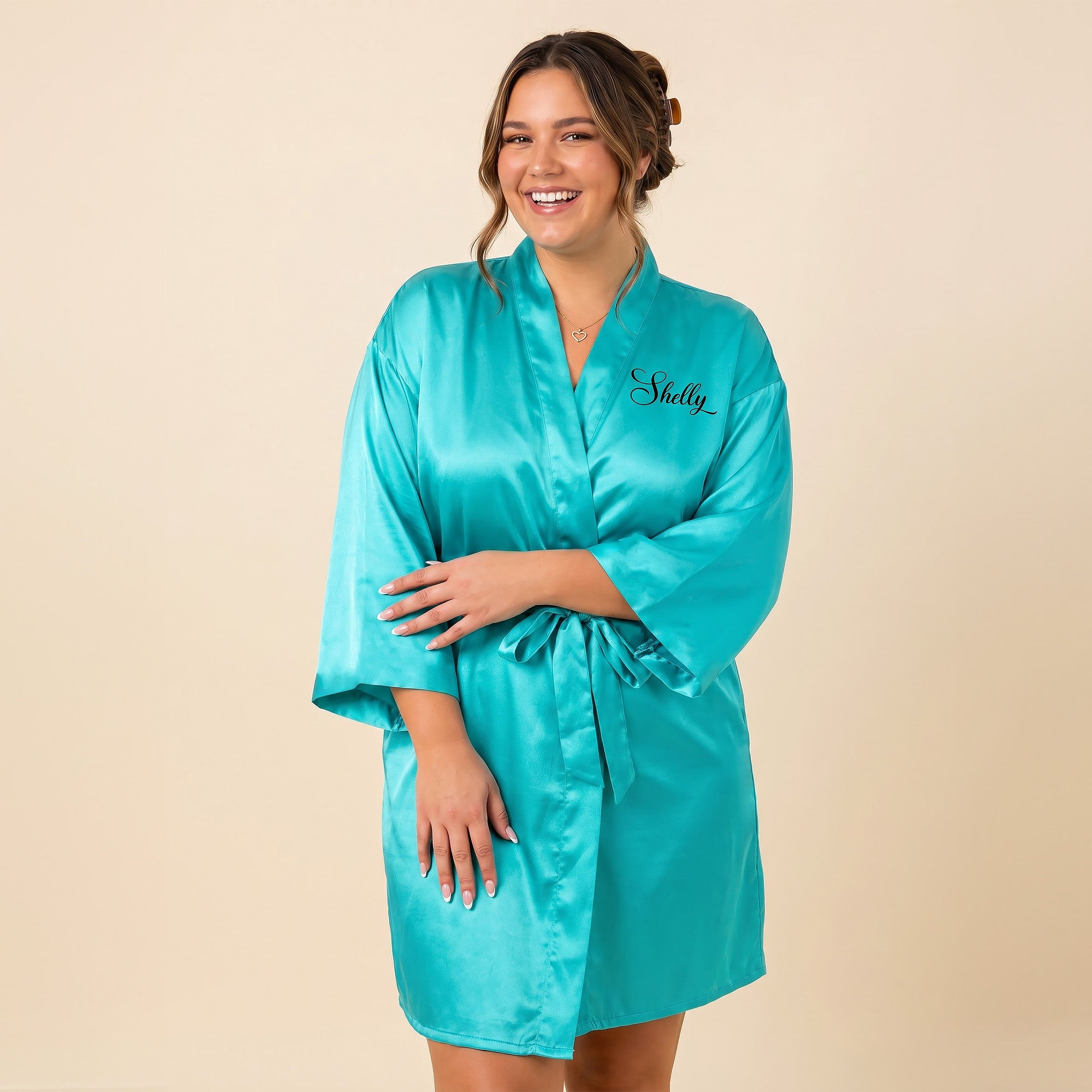 Personalized Turquoise Blue Robes for Women and Girls