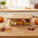 Funny Thanksgiving Custom Glass Containers, Baking Dishes and Food Storage