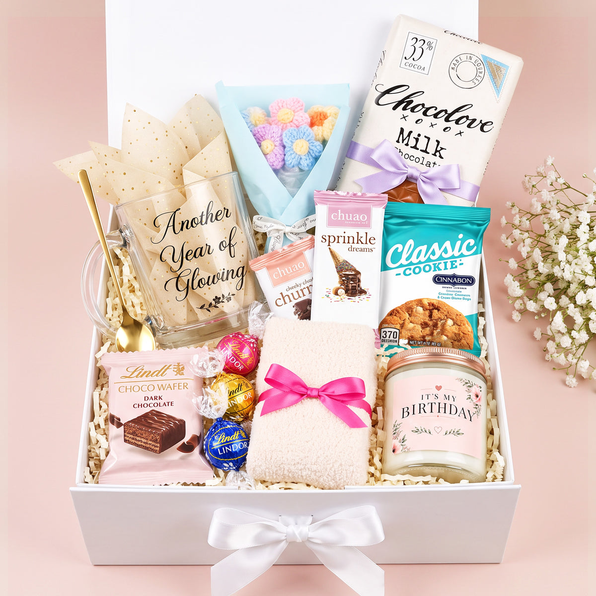 Birthday Cheer & Chocolate Delights Gift Box for Her