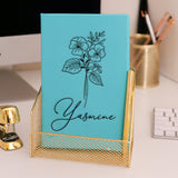 Custom Birth Flower Journal – Personalized Birth Month Flower Gift for Her