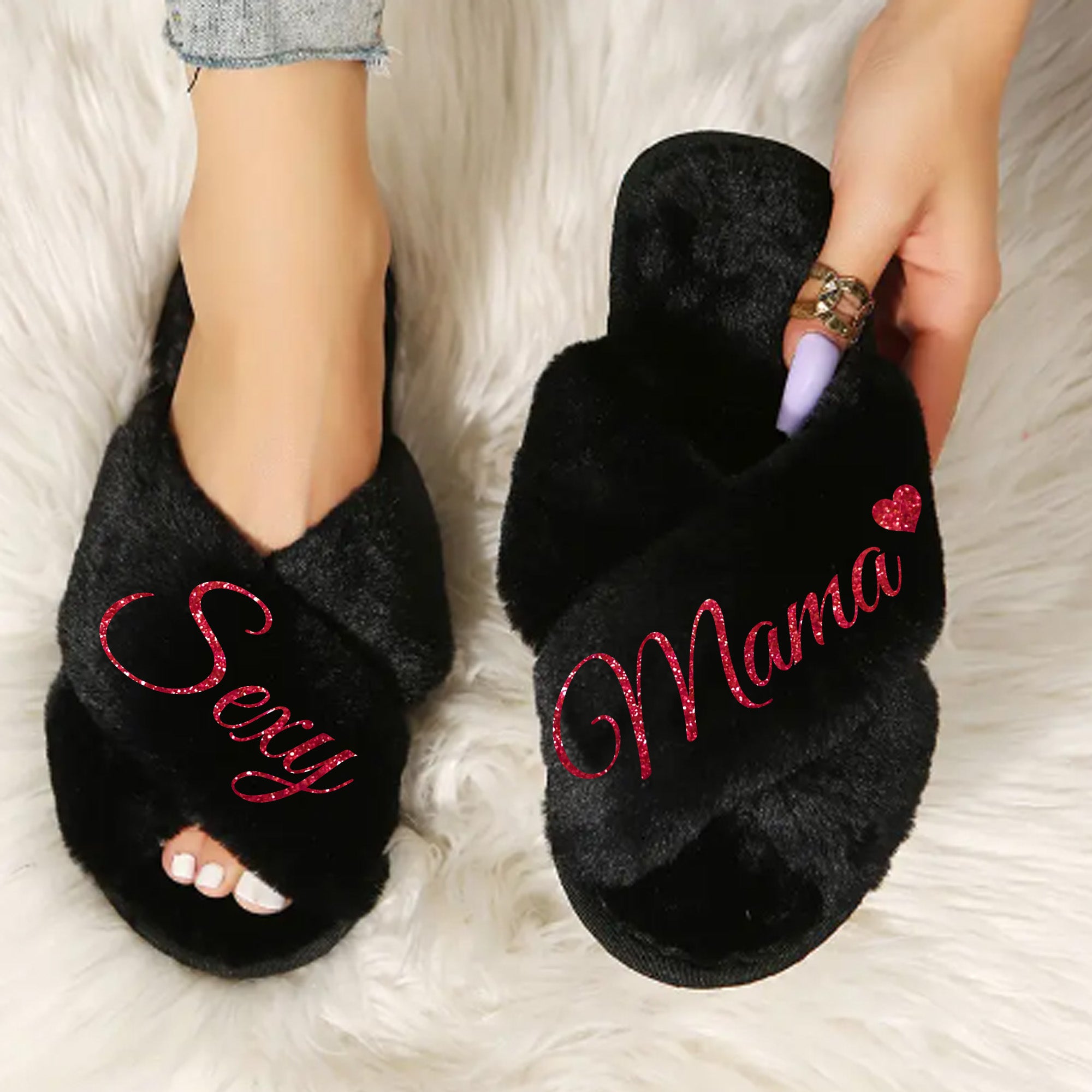 Comfortable Sexy Mama Slippers for Her, A Great Gift Idea for Wife on Her Special Day.