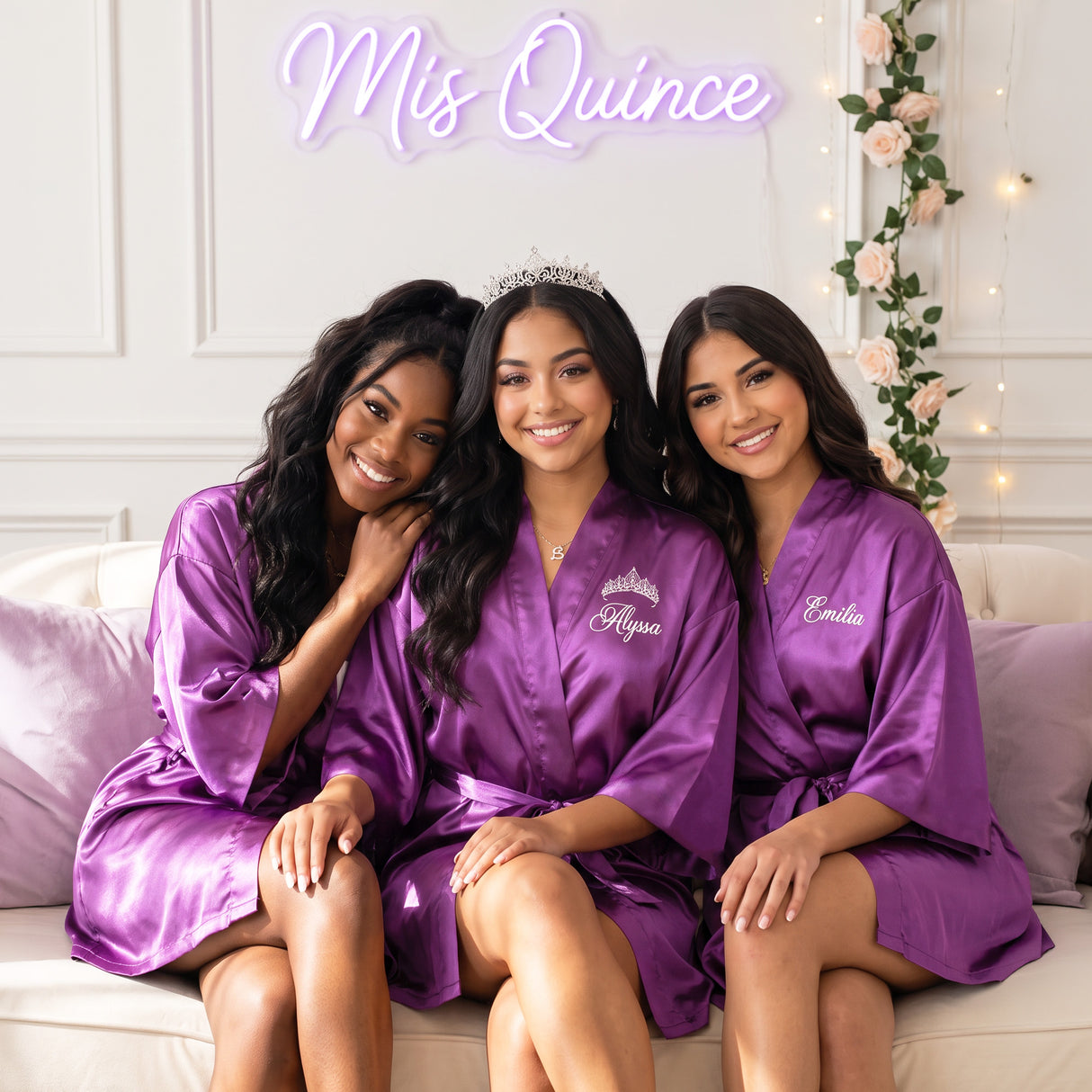 Classic Princess Quince Robe Personalized, Quinceanera Gift