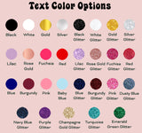 Text color options for personalized satin quinceanera robes. all SKUs