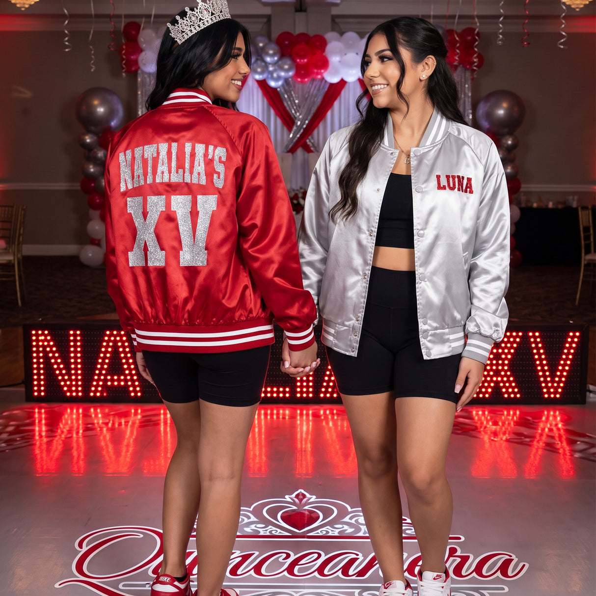 Glitter Quince XV Custom Varsity Baseball Jackets