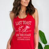Custom Comfort Colors bachelorette tank tops, ideal for bridal parties looking for beach shirts with names and coastal themes.