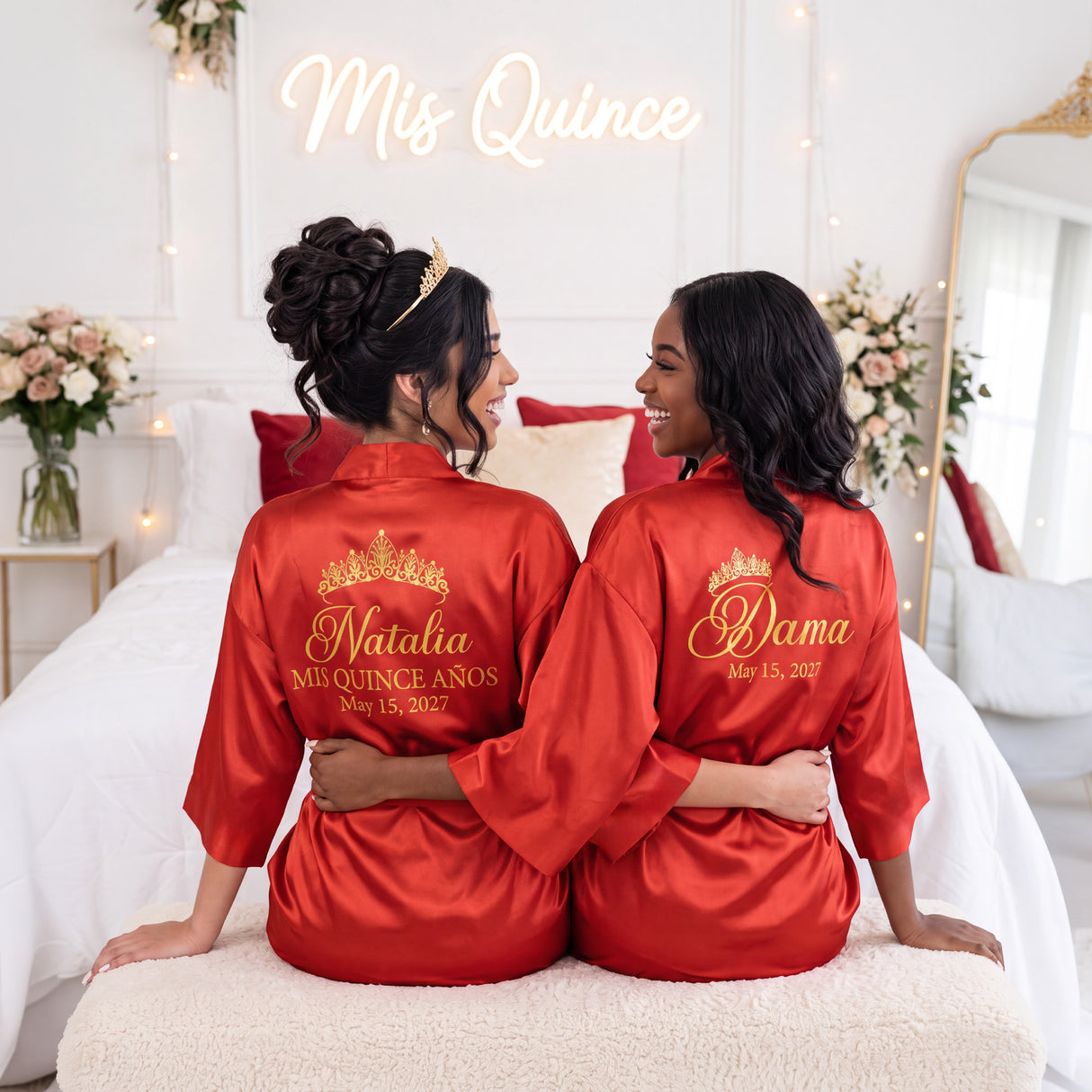 Classic Princess Quince Robe Personalized, Quinceanera Gift
