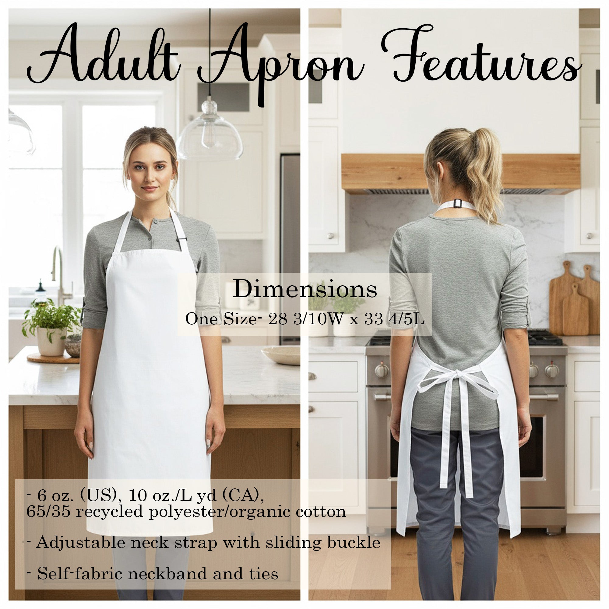 Grandma's Kitchen Personalized Apron w Name & Pocket, Custom Gifts for Women