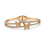 Rose Gold Butterfly Bracelet with Cubic Zirconia - Gifts Are Blue