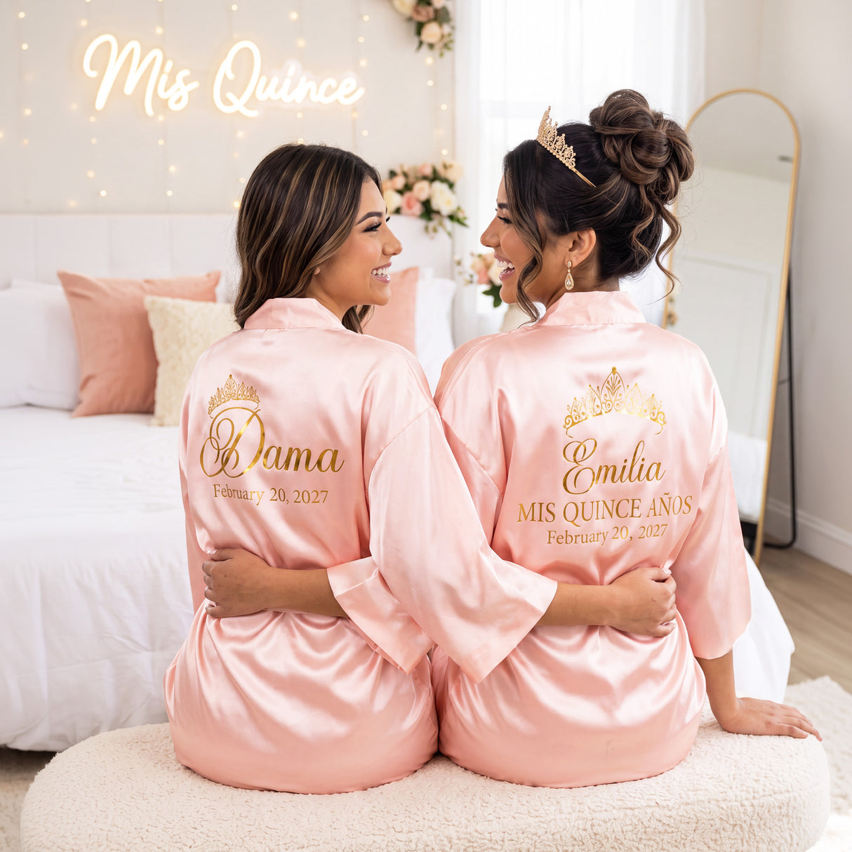 Classic Princess Quince Robe Personalized, Quinceanera Gift