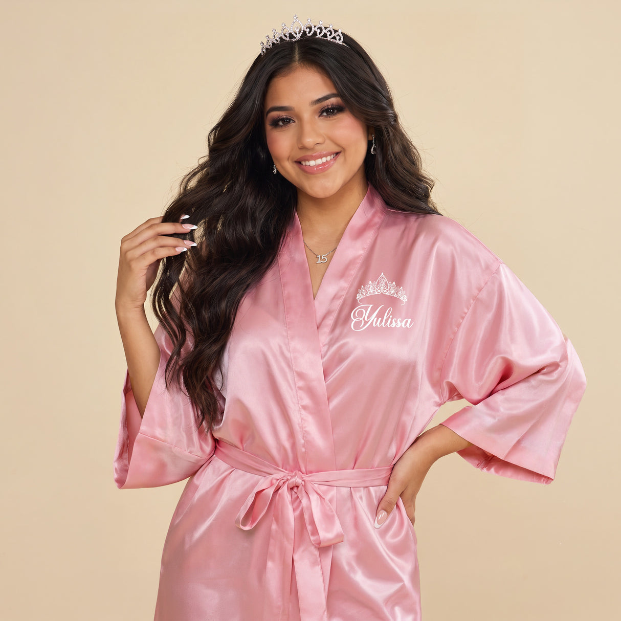 Classic Princess Quince Robe Personalized, Quinceanera Gift