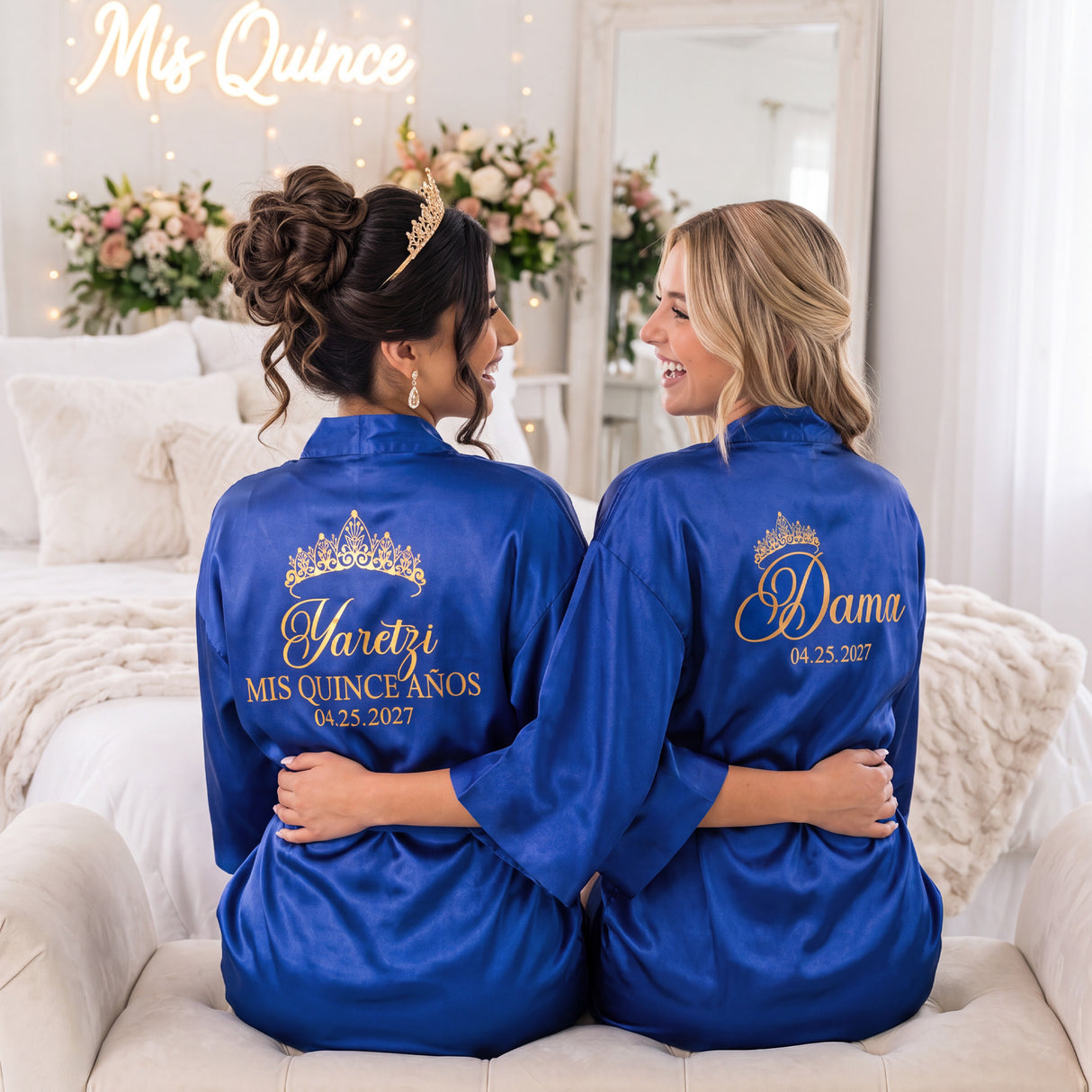 Classic Princess Quince Robe Personalized, Quinceanera Gift