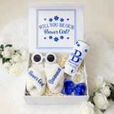 Sweet Pea Flower Girl Proposal Box with Fluffy Slippers & Tumbler