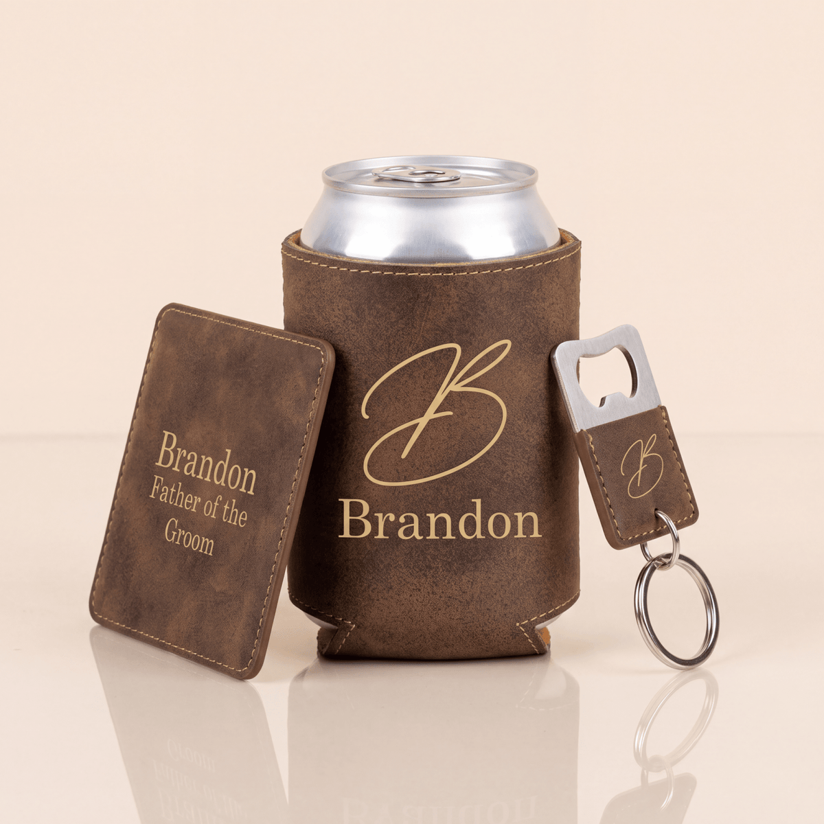 3 Piece Personalized Groomsmen Proposal Gift Set - Gifts Are Blue