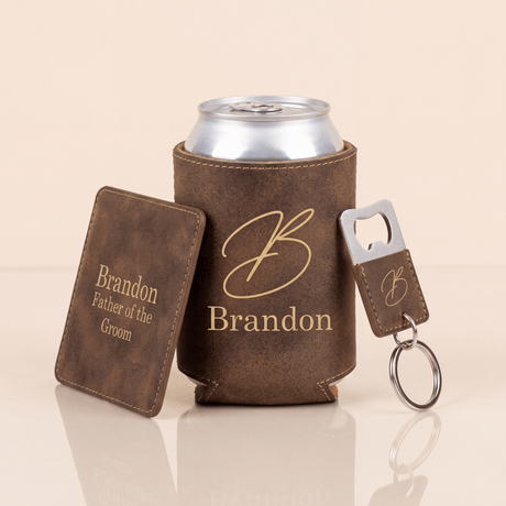 3 Piece Personalized Groomsmen Proposal Gift Set - Gifts Are Blue