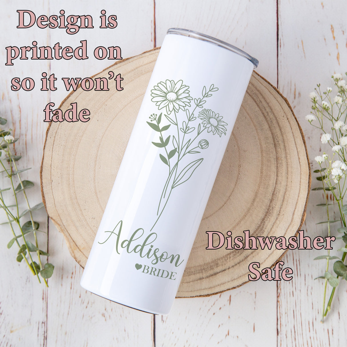 Dishwasher safe Brides Tumblers. Gift for bride.