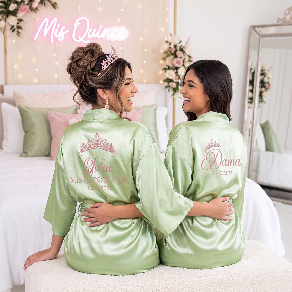 Classic Princess Quince Robe Personalized, Quinceanera Gift