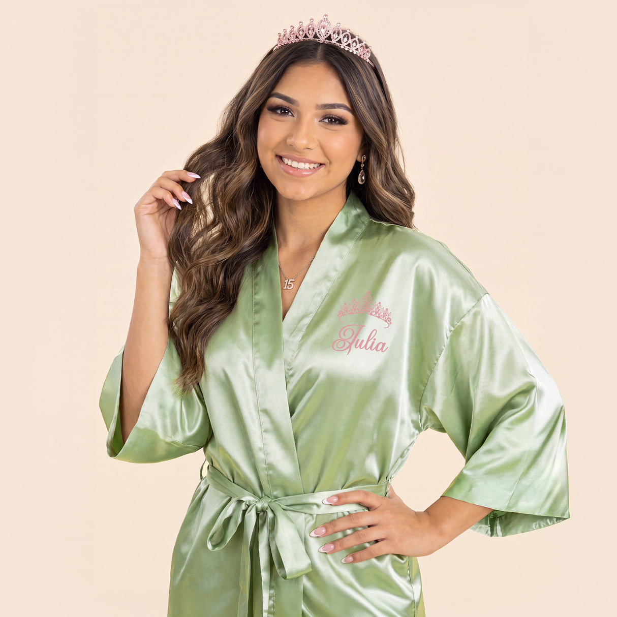 Classic Princess Quince Robe Personalized, Quinceanera Gift