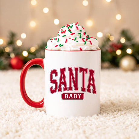 Santa Baby Christmas Mug - Gifts Are Blue
