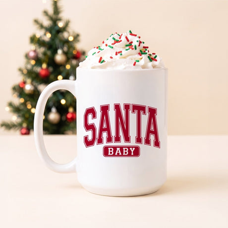 Santa Baby Christmas Mug - Gifts Are Blue