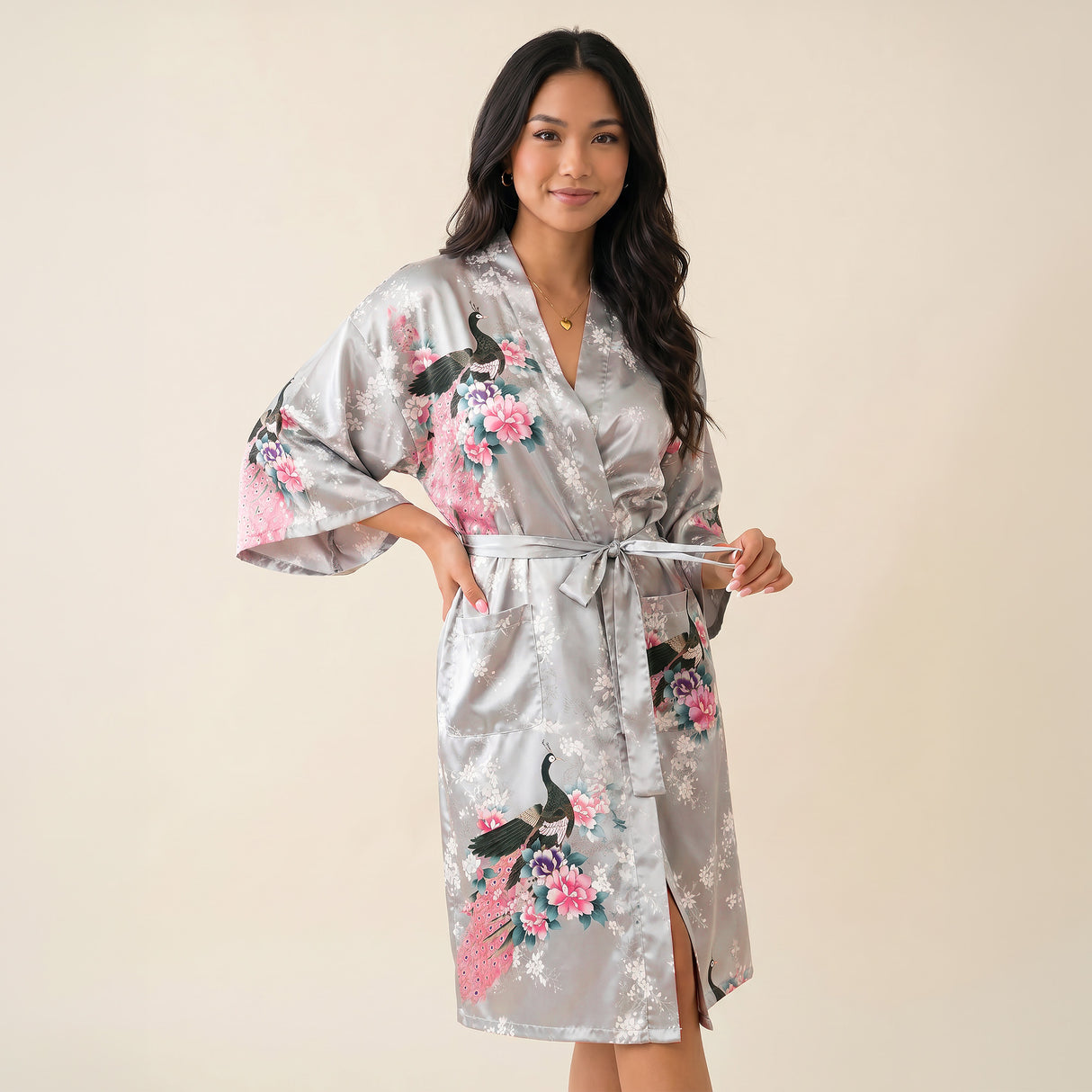 Medium Length Womens Robes - 2 to 18 - Floral Bride & Bridesmaid Robes