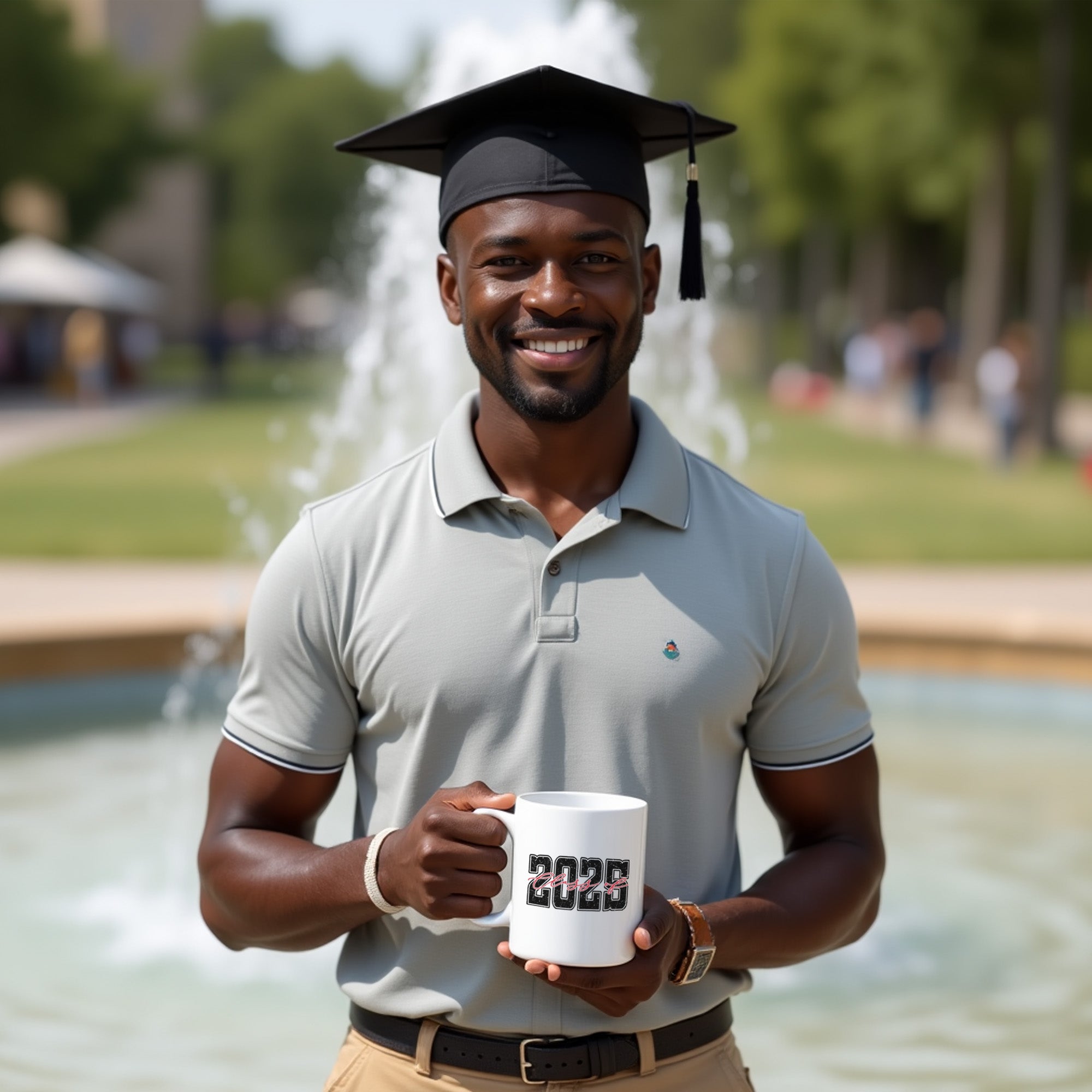 Cool Class of 2025 graduation mug for teens, boys, and young men. Unique senior year mug for him, Class of 2025 graduation gift idea