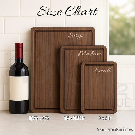 Merry Christmas Personalized Cutting Board for the Holidays - Gifts Are Blue