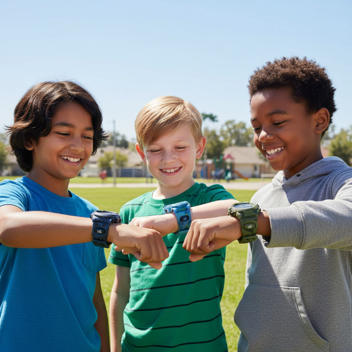 Boys Digital Military Sports Watch, 50M Water Resistant, 7 to 11 year olds, w Gift Box