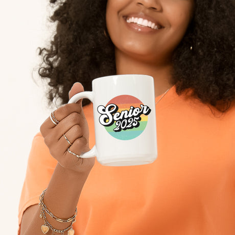Senior Mug. Mug for graduate coffee lovers. Rainbow mug perfect for gifting.
