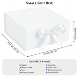 Multi Design Personalized Empty Christmas Gift Boxes w Magnetic Lid, Bow and Crinkle Paper