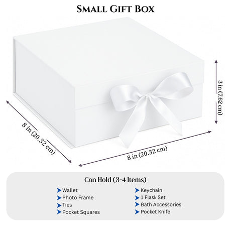 Multi Design Personalized Empty Mom Gift Box w Magnetic Lid, Bow and Crinkle Paper - Gifts Are Blue